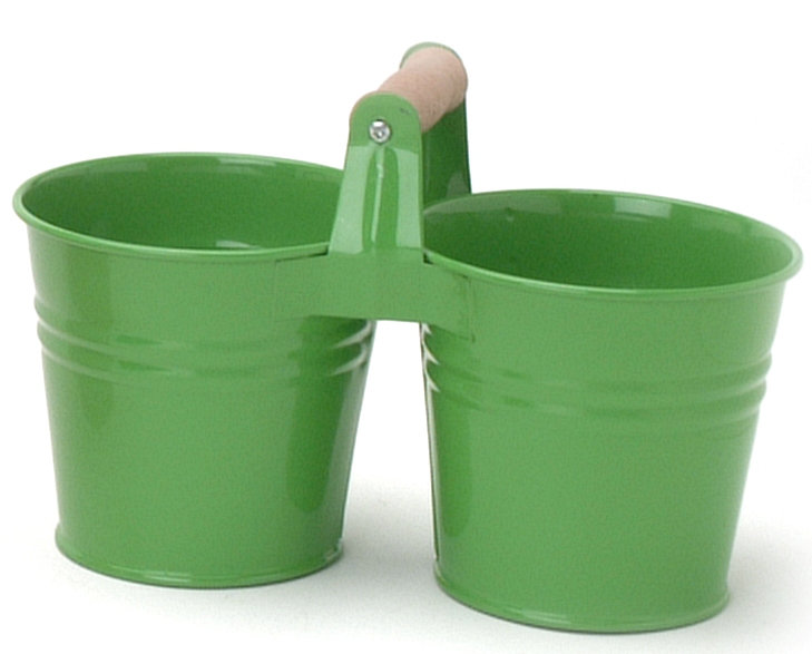 Kilroot Metal Pot Planter, Sage, 1