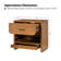 Reeder 2-Drawer Modern Nightstand with Secret Hidden Compartment and Built-in Outlets
