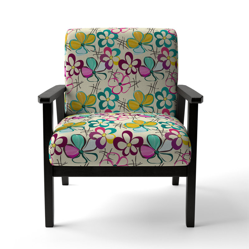 Fleurs multicolores - Fauteuil d'appoint rembourré Cabin & Lodge