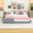 Yoli Queen Size PU Upholstered Platform Bed with Slats-381177488