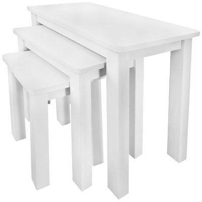 Aurotrice Nest Of Table Set Of 3 Ending Tables Black Side Coffee Table For Home Office Living Room