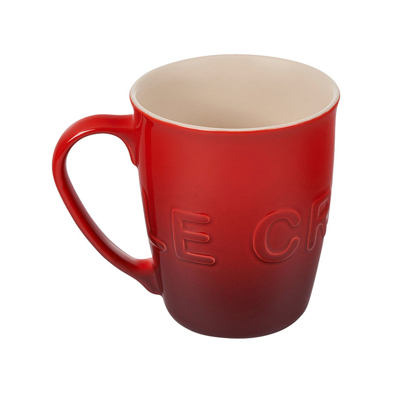 Le Creuset 20Oz. Stoneware XL Logo Mug, Cerise