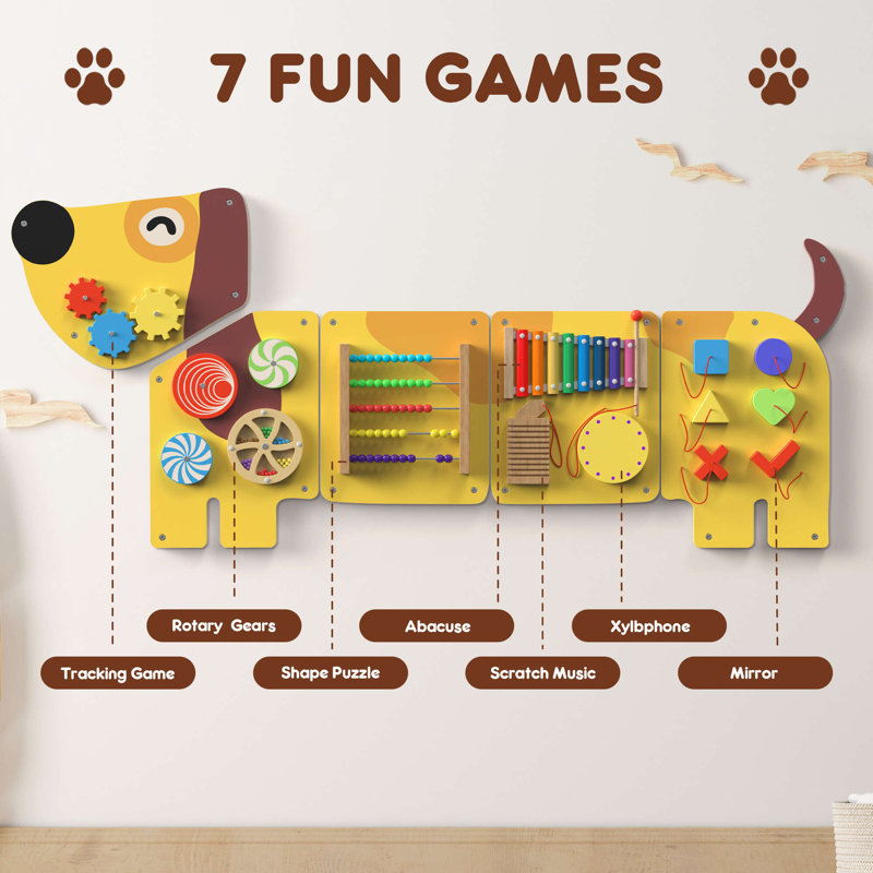 Panneaux d'activité BlueWood, panneau d'activités pour tout-petits, tableau sensoriel Montessori, jouets éducatifs pour chiots