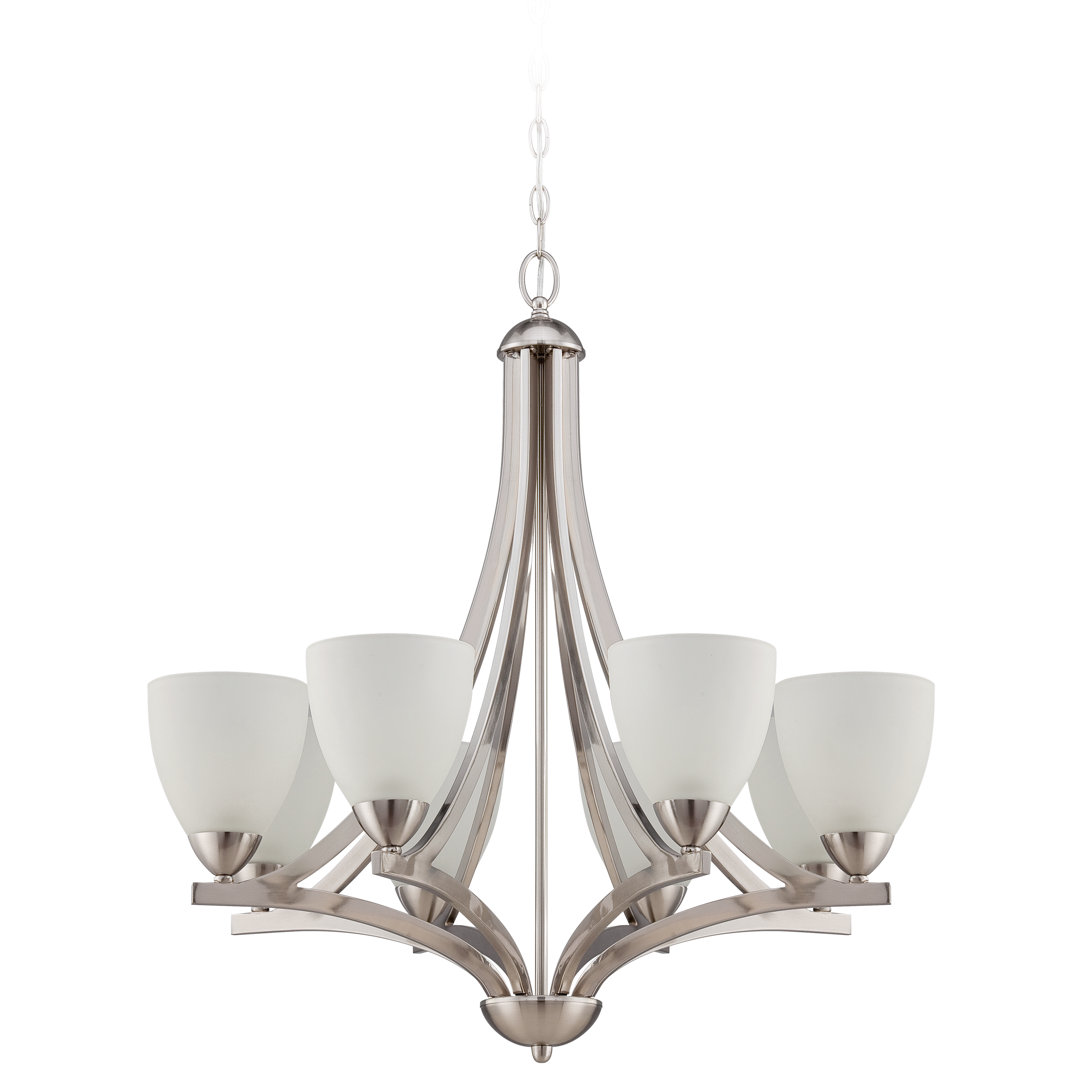 Alvah 8 - Light Shaded Classic / Traditional Chandelier Winston Porter Shade 