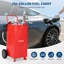 Chariot à carburant 35 gallons avec pompe rotative, réservoir de transfert de gaz et de gazole portable avec 2 roues