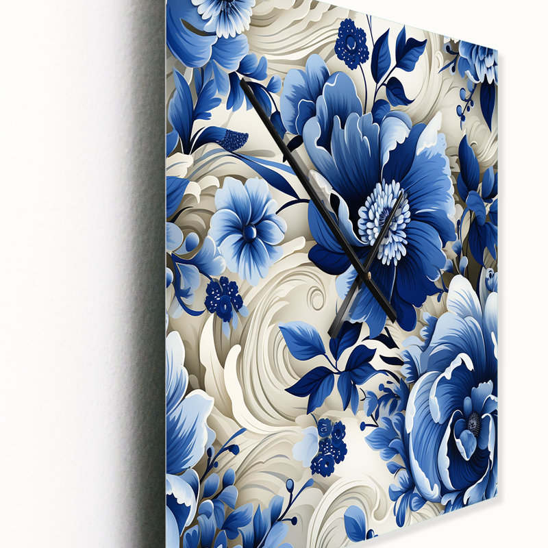 Jannan - Horloge murale moderne florale, Petit