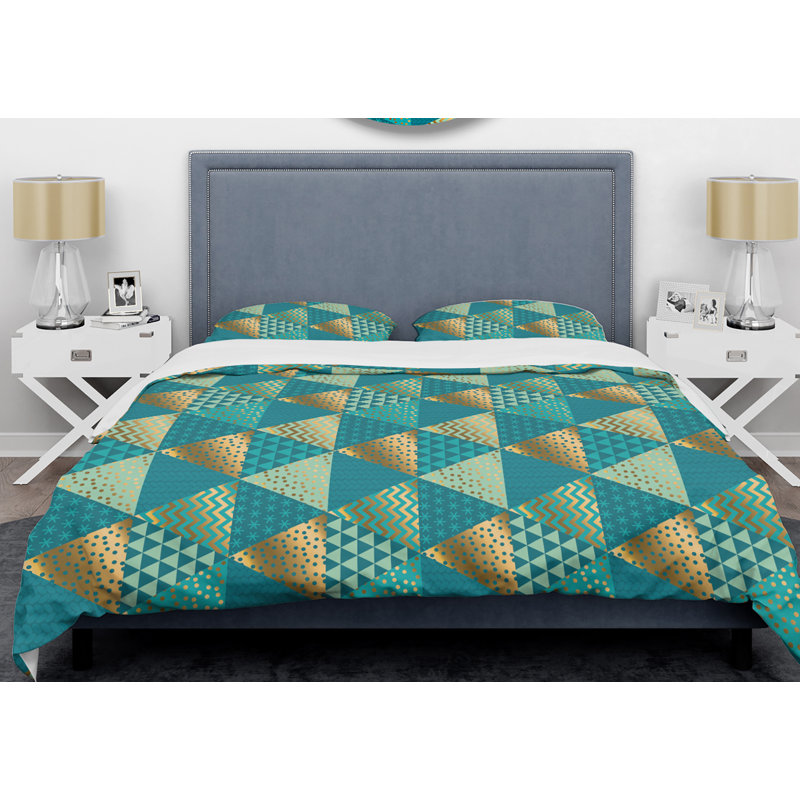 Ensemble de housse de couette de style mid-century dynamics i, Housse simple + 1 taie décorative