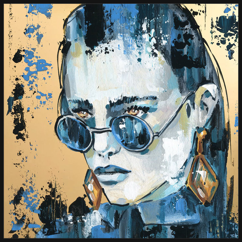 «Ferocious Look» par Marmont Hill - peinture sur toile à cadre flottant, H 12 po x l 12 po x P 1,5 po