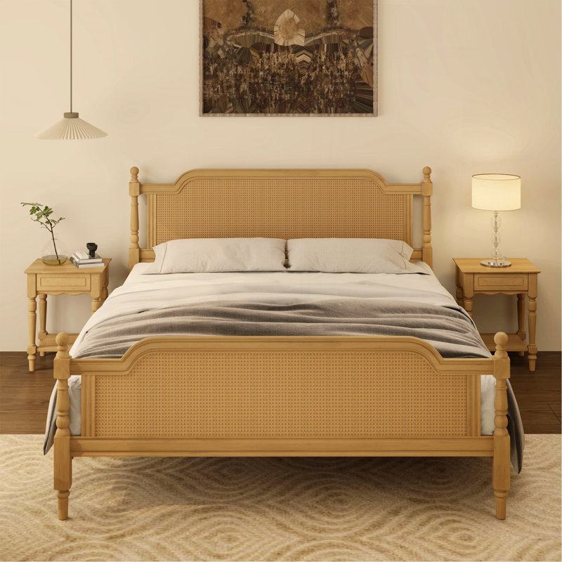 Traditional Style Bed Frame, King