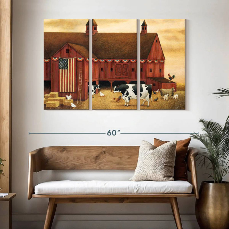 Lelend Fourth Of August Barn, H 32 po x l 50 po