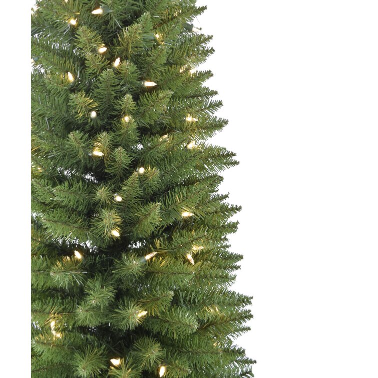 The Holiday Aisle® Slender Green Pencil Christmas Tree with LED Lights  Wayfair