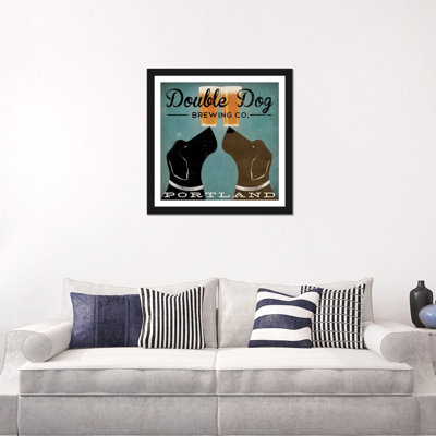 « the double dog brassing co. », impression sur toile tendue