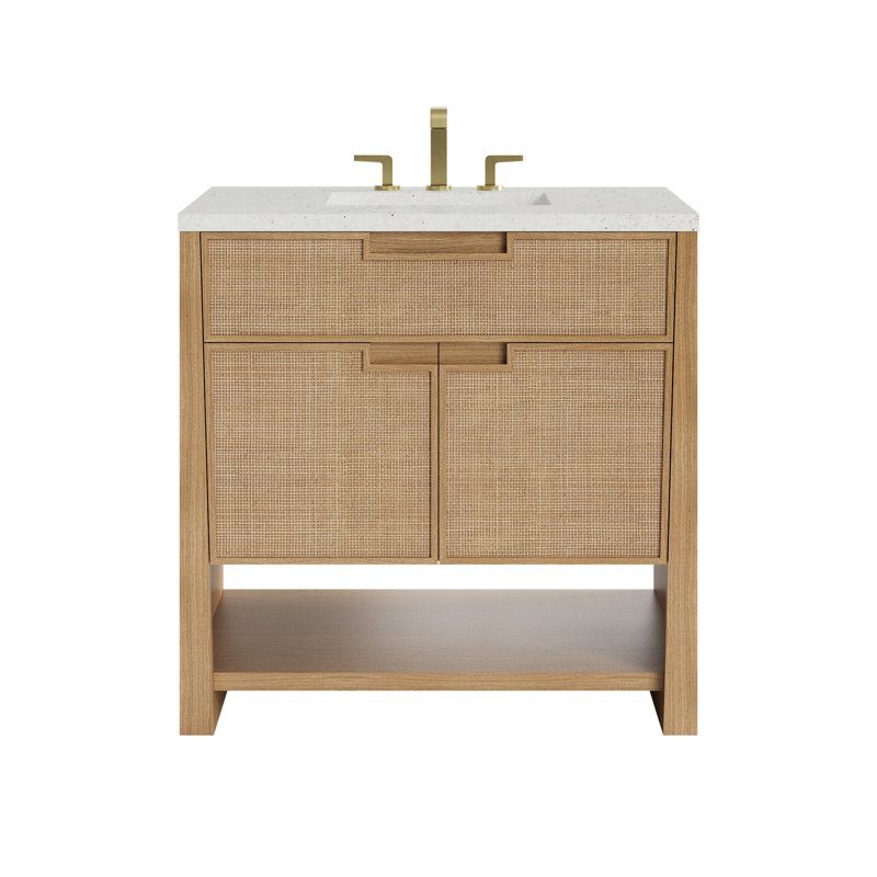 Solene 36'' W Single Vanity, Lime Delight Quartz, 8" Widespread