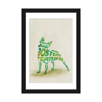 «Boston Terrier» par Ayse Deniz Akerman - reproduction sur toile tendue sur châssis
