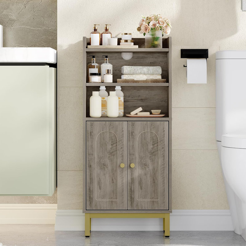 Armoire de rangement pour salle de bain, Grège