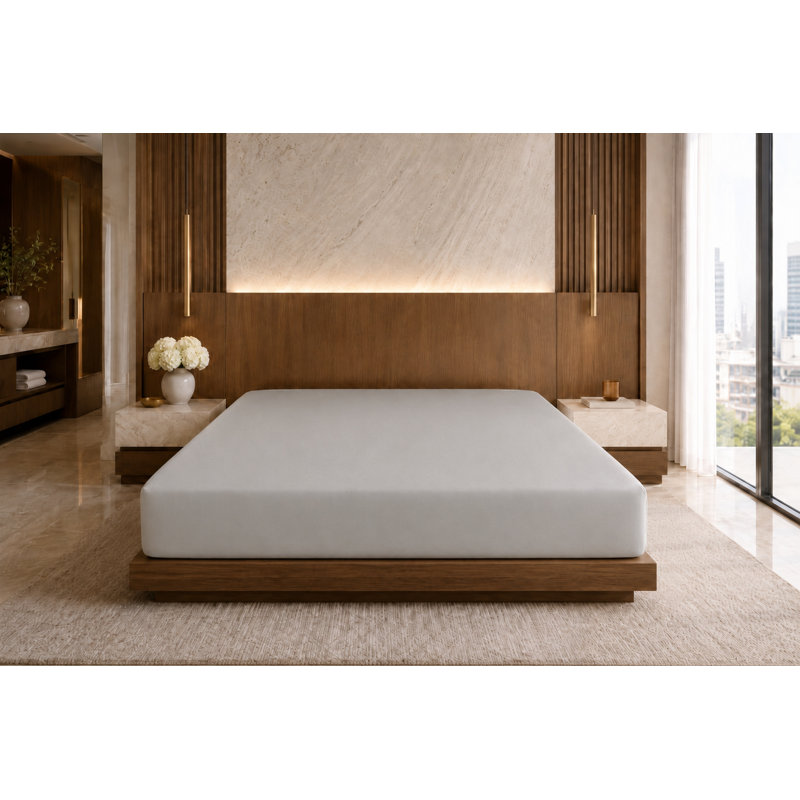 Plain Dye 200 TC Egyptian-Quality Cotton Egyptian Cotton Plain Weave / Muslin Fitted Sheet, Double (4'6), Platinum