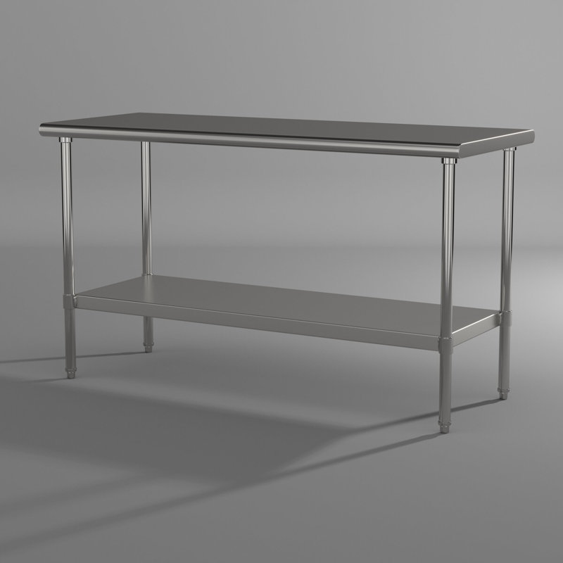 TRINITY EcoStorage NSF Stainless Steel 60 in. W x 24 in. D Utilty Table w/ Adjustable Bottom Shelf