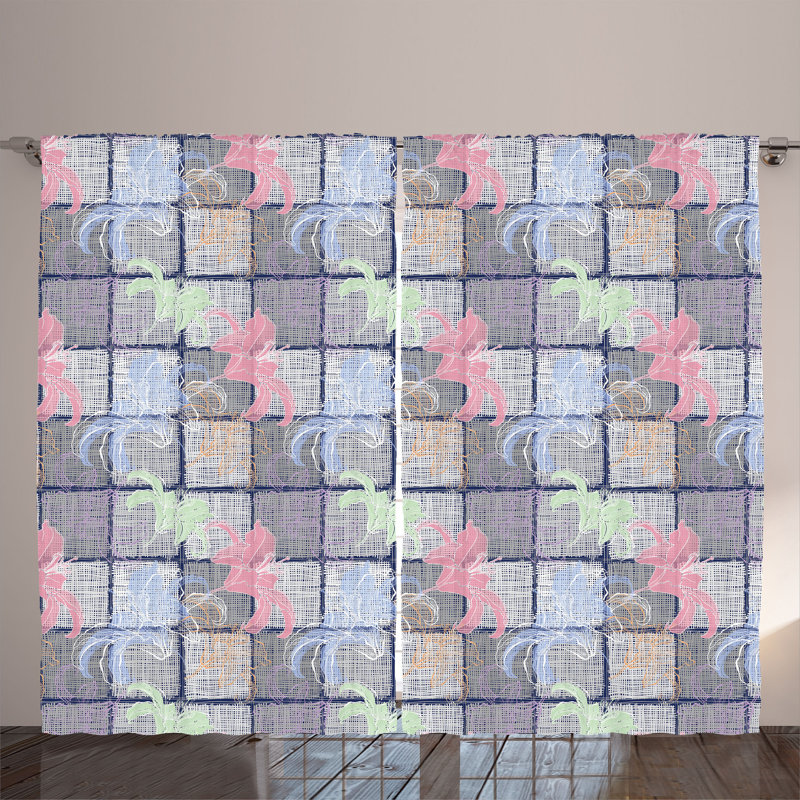Bunnlevel Polyester Semi Sheer Curtain Pair