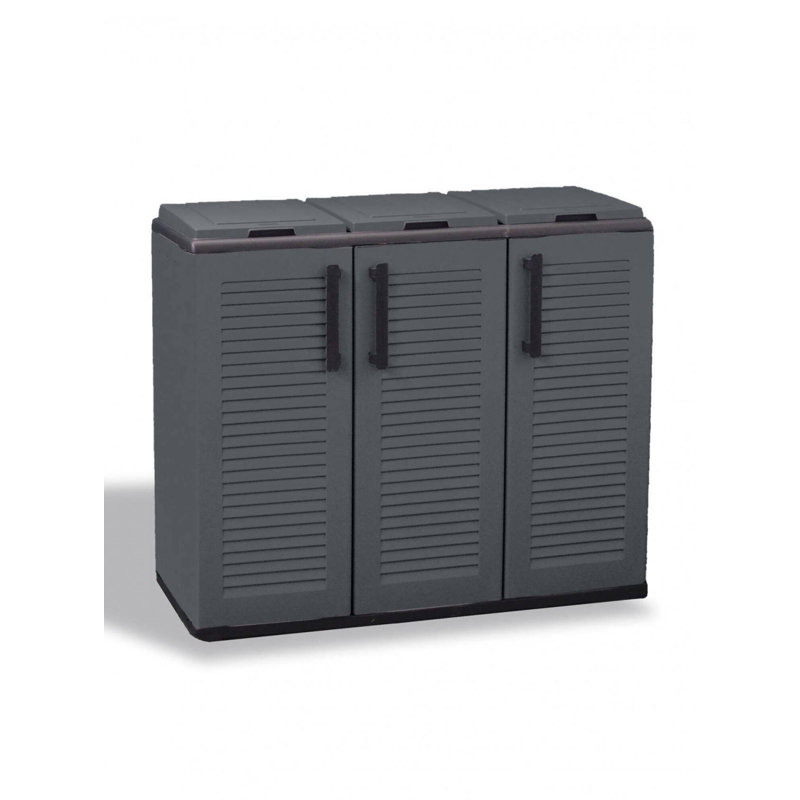 Indoor Or Outdoor Litter Cabinet Door  3-Door Bags For Separate Collection, 102X37H84 Cm