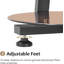 Table de bout ronde Dunson, table de chevet avec tablettes à 3 niveaux pour canapé de chambre-657522486