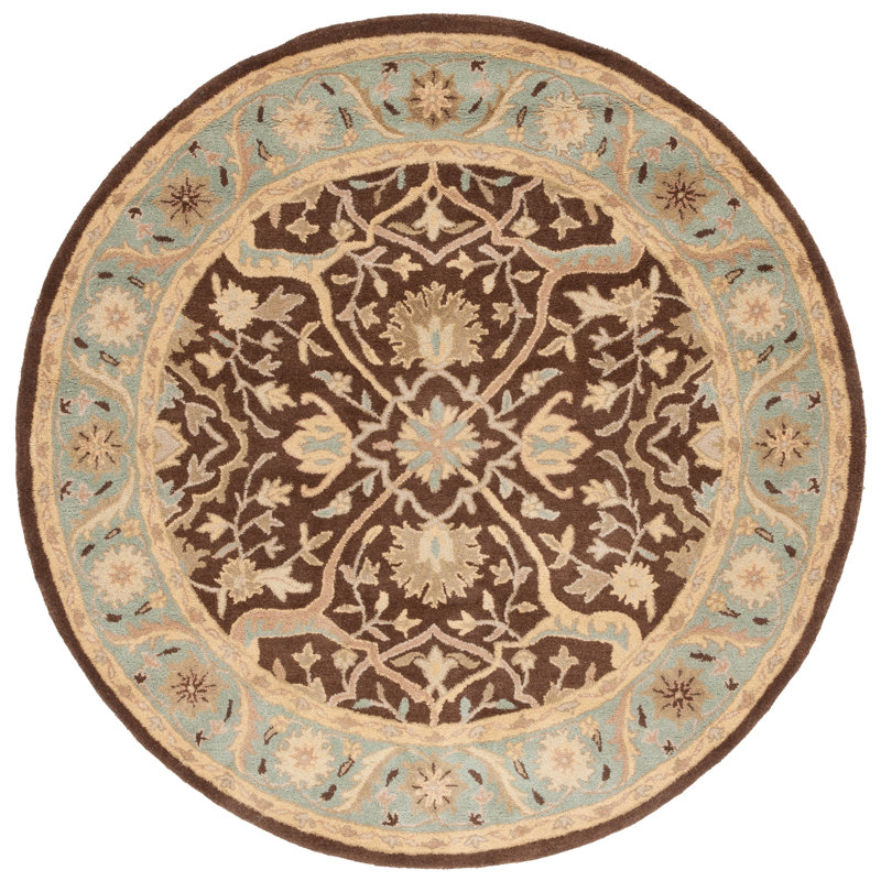 Hand Tufted Wool Oriental Rug, Round 3'6"