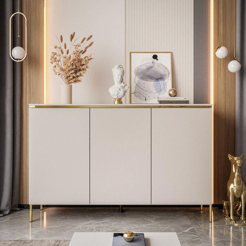 Muzammil AURORA II Three-Door Chest of Drawers Cashmere