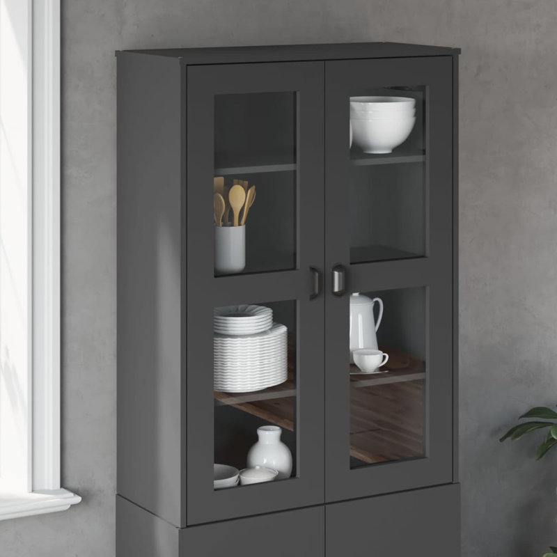 Otie Display Cabinet, Anthracite Grey