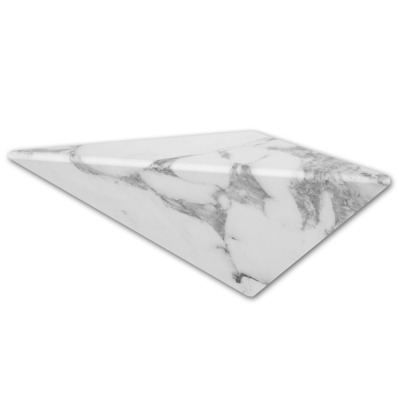 Tablette à raser FlexStone de 10 po en blanc Calacatta, Blanc Calacatta