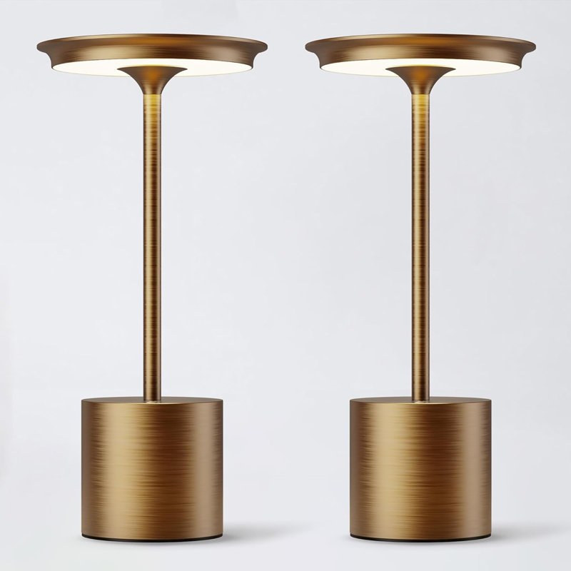 2Pack Cordless Table Lamp, Portable Rechargeable 6000Mah Outdoor Table Lamp, 3 Color Stepless Dimming Battery Powered Lamp, LED Table Light For Dinner/Bedroom/Restaurant/Outdoor (2Pack)