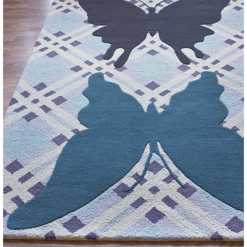 Tapis fantaisie bleu Ambria, Rectangle 5 pi x 8 pi