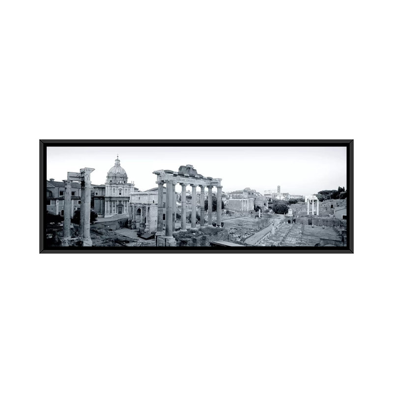 Ruines d'un vieux bâtiment, Rome, Italie # 2 par Panoramic Images - Reproduction d'art sur toile panoramique
