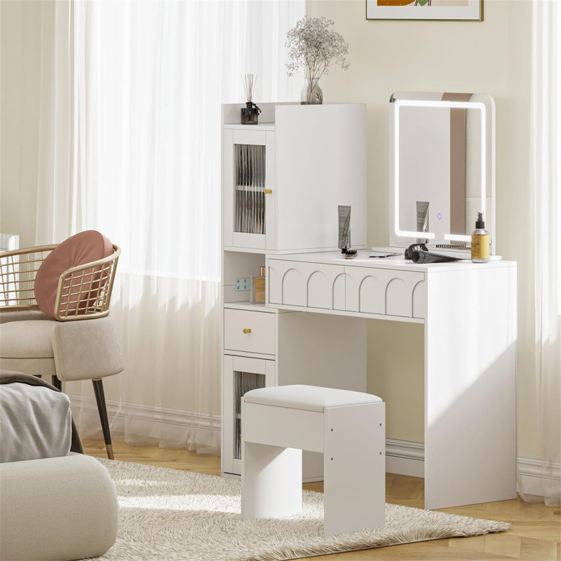 Biancha Dressing Table with Mirror