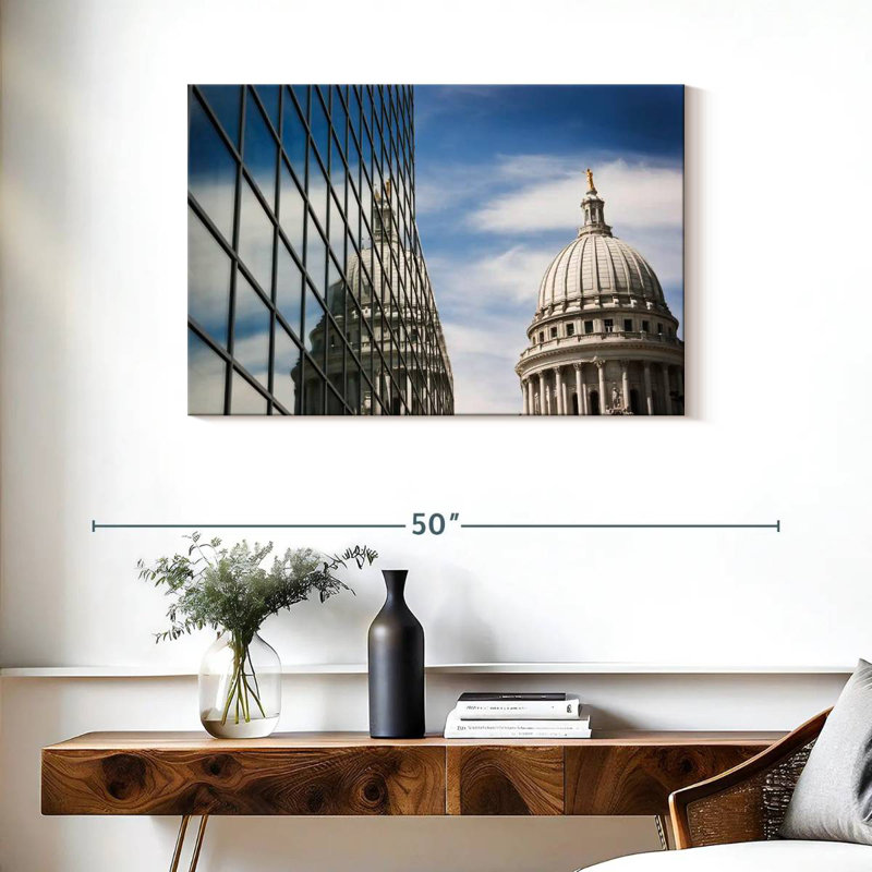 Lilie Wisconsin Capitol Dome Reflection, H 24 po x l 36 po