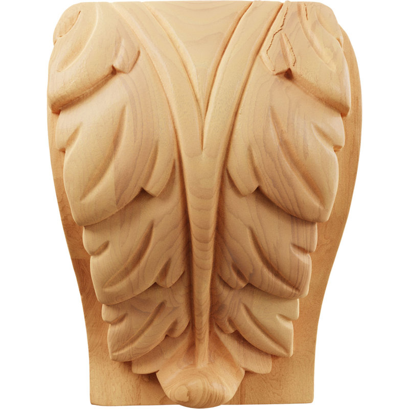 Support en bois / corbeau, Chêne rouge, L 2,5 po x H 4 po x P 2,25 po