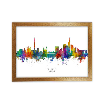 Vilnius Lithuania Skyline by Michael Tompsett - 1 Piece Wall Art