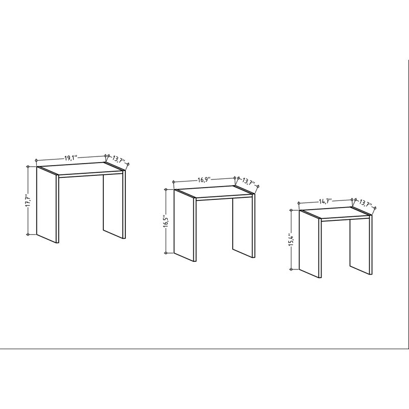 Acampo Nesting Tables, Oak