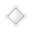Miroir d'appoint Asbury avec miroir et finition chromée (assemblé)