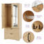 Armoire 71 po H avec miroir, capteur de lumière, tiroirs et tringle-362938245