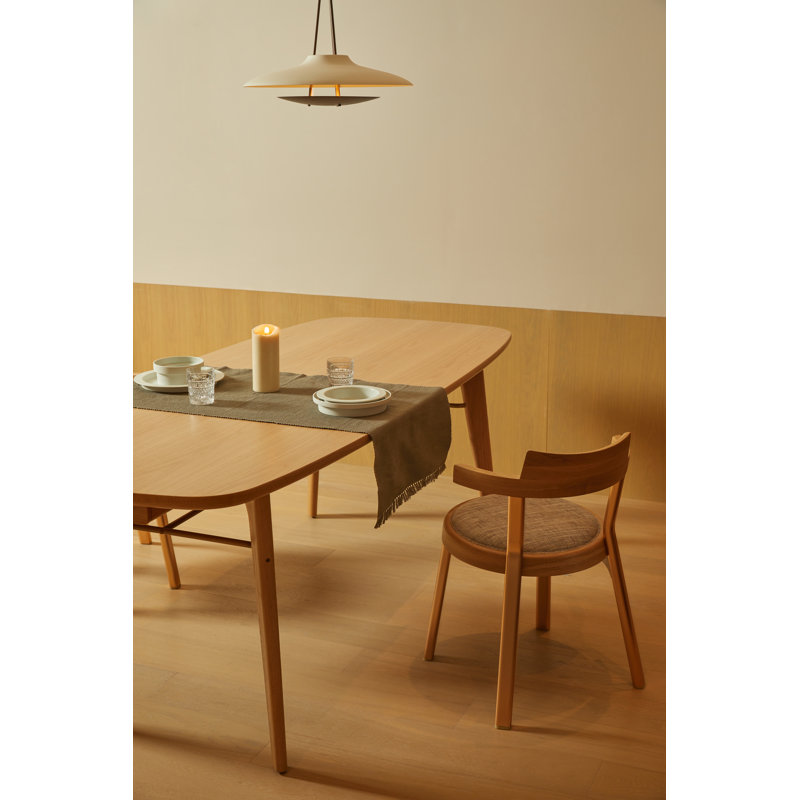 Utility Dining Table, Natural Oak, 30"H x 82.7"L x 35.5"W