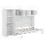 Lit escamotable mural avec armoires Murphy-1458353075