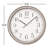 QHA008SLH Wall Clock, Metallic Silver-76030420