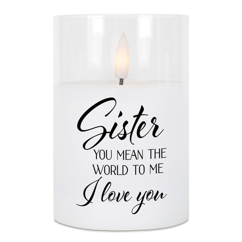 Bougie DEL Sister You dire le monde