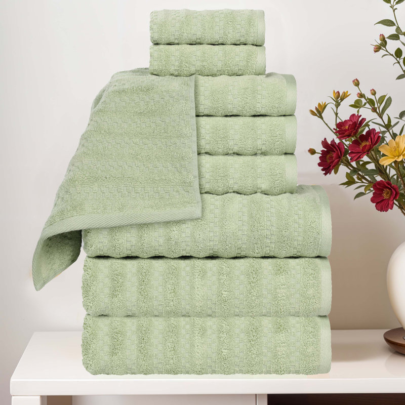 Ensemble de serviettes 9 pièces Zuma, Vert