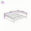 Grand lit plateforme en bois avec rail latéral amovible et coins arrondis-60192478