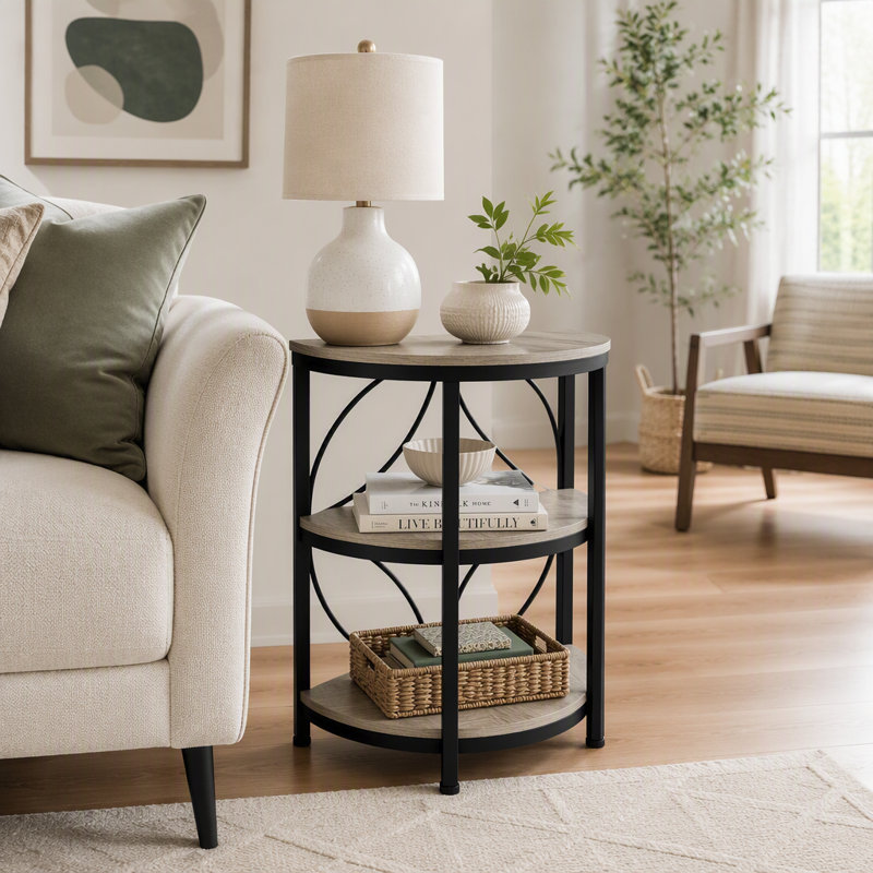 Table de bout demi-ronde, Grey