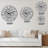 Monochrome Shapes III - Patterned Wall Clock-991715515