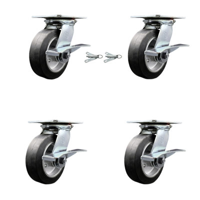 Rubber on Aluminum Caster