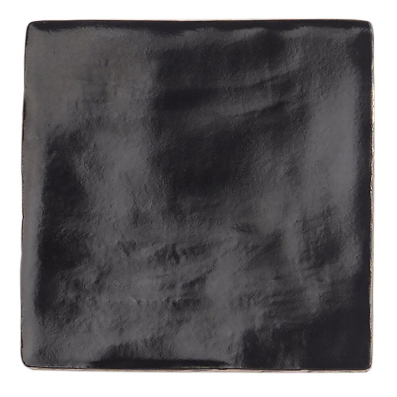 Montauk 4x4 Mixed Finish Ceramic Tile, Black