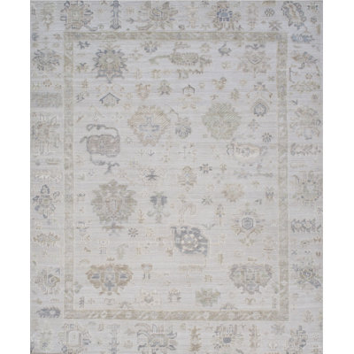 Oushak Beige/Cream Wool Area Rug