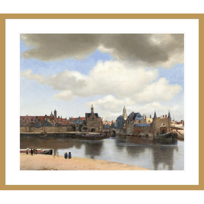 «View of Delft» par Johannes Vermeer, Johannes Vermeer, impression giclée sur cadre, 33,5 po H x 38,69 po L